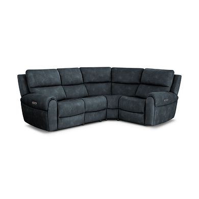 Ezra Group 2 Electric Recliner with Power Headrest & Lumbar Support - Left Hand in Dexter Shadow Fabric