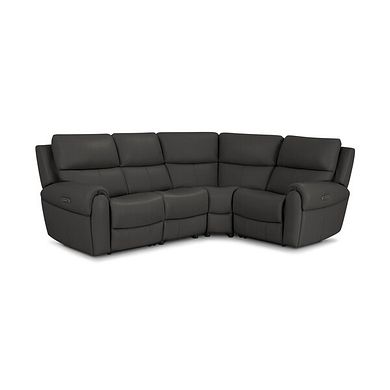 Ezra Group 2 Electric Recliner with Power Headrest & Lumbar Support - Left Hand in Storm Leather