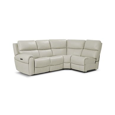 Ezra Group 4 Electric Recliner in Bone China Leather