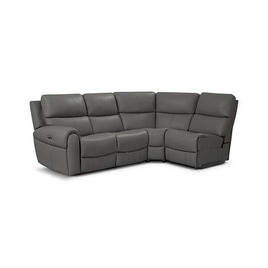 Ezra Group 4 Electric Recliner in Elephant Grey Leather