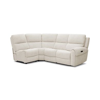 Ezra Group 5 Electric Recliner in Hopsack Natural Fabric