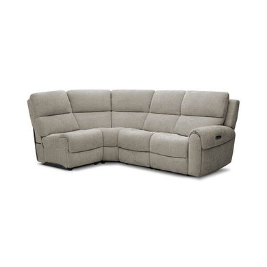 Ezra Group 5 Electric Recliner with Power Headrest & Lumbar Support in Hopsack Linen Fabric
