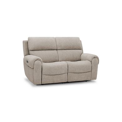 Ezra Group 8 Electric Recliner with Power Headrest & Lumbar Support in Darwin Mink Fabric
