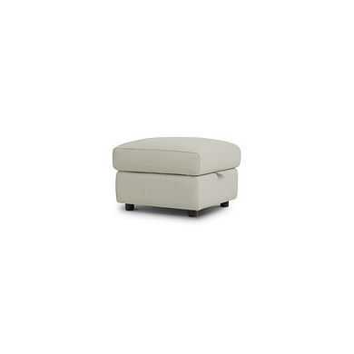 Ezra Storage Footstool in Bone China Leather