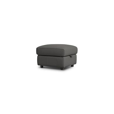 Ezra Storage Footstool in Elephant Grey Leather