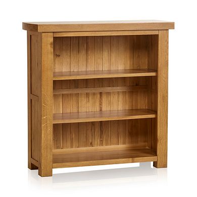 Hercules Rustic Solid Oak Small Bookcase