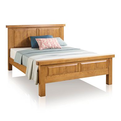 Hercules Rustic Solid Oak King-Size Bed
