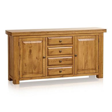 Hercules Rustic Solid Oak Large Sideboard