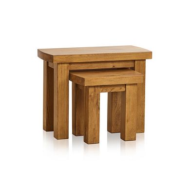 Hercules Rustic Solid Oak Nest of Tables