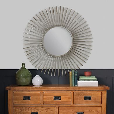 Aurora Metal Wall Mirror -Silver