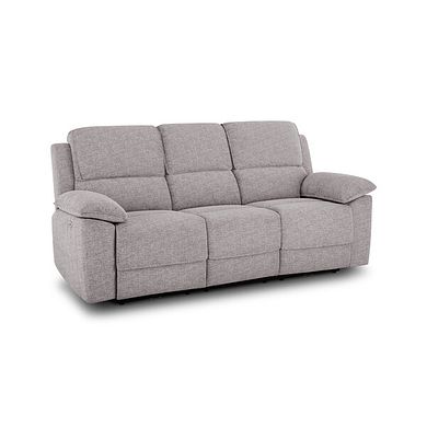 Goodwood 3 Seater Electric Recliner Sofa in Andaz Silver Fabric