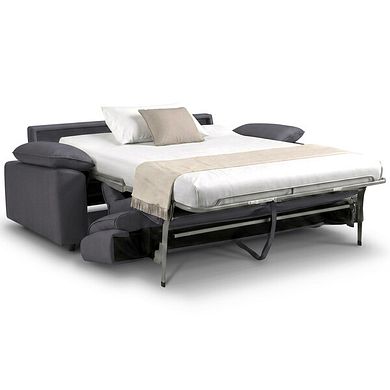 Goodwood 3 Seater Sofa Bed in Black Leather