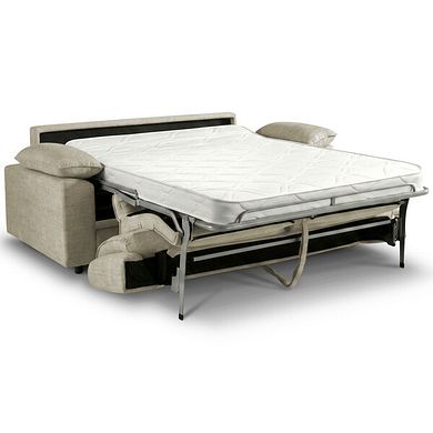 Goodwood 3 Seater Sofa Bed in Plush Beige Fabric
