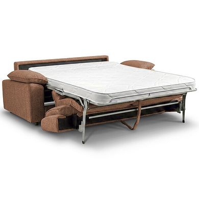 Goodwood 3 Seater Sofa Bed in Plush Brown Fabric