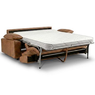 Goodwood  3 Seater Sofa Bed in Ranch Brown Fabric