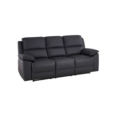 Goodwood Electric Recliner 3 Seater Sofa in Black Leather