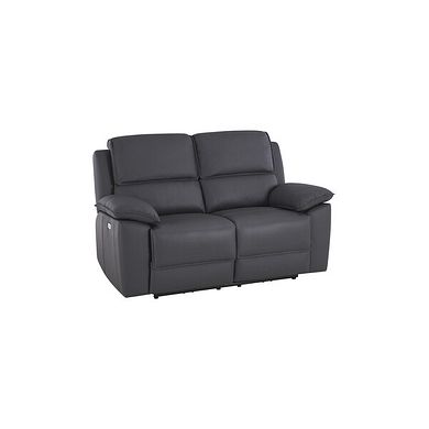 Goodwood Electric Recliner 2 Seater Sofa in Dark Grey Leather
