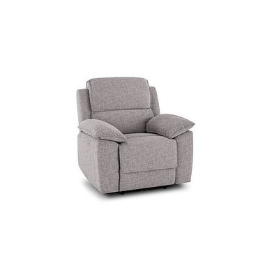 Goodwood Electric Reclining Armchair in Andaz Silver Fabric