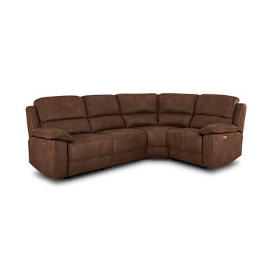 Goodwood Electric Reclining Modular Group 2 in Ranch Dark Brown Fabric