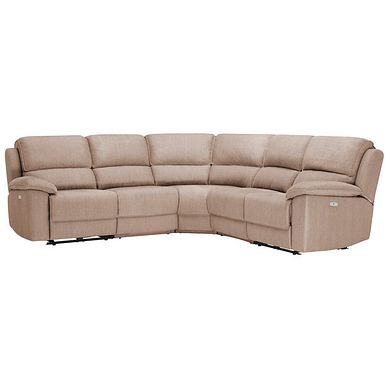 Goodwood Electric Reclining Modular Group 3 in Plush Beige Fabric
