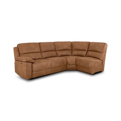 Goodwood Electric Reclining Modular Group 4 in Ranch Brown Fabric