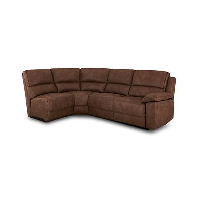 Goodwood Electric Reclining Modular Group 5 in Ranch Dark Brown Fabric