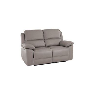 Goodwood Electric Recliner 2 Seater Sofa in Light Grey Leather