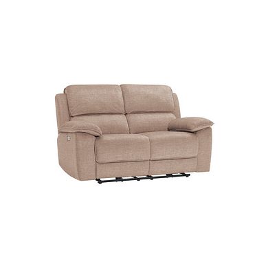 Goodwood Plush Beige Fabric 2 Seater Electric Recliner Sofa