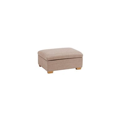 Goodwood Storage Footstool in Plush Beige Fabric