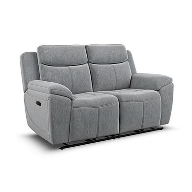 Hadley 2 Seater Electric Recliner Sofa with Power Headrests  in Amigo Granite Fabric