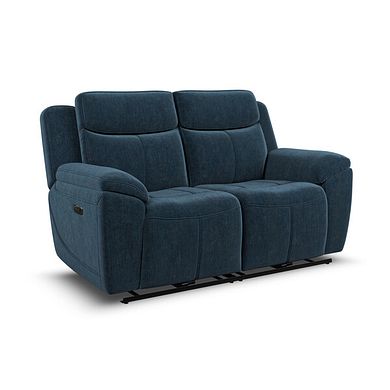 Hadley 2 Seater Electric Recliner Sofa with Power Headrests  in Amigo Navy Fabric