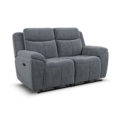 Hadley 2 Seater Electric Recliner With Power Headrest in Amigo Coal Fabric