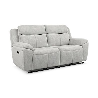 Hadley 3 Seater Electric Recliner Sofa with Power Headrests  in Amigo Dove Fabric