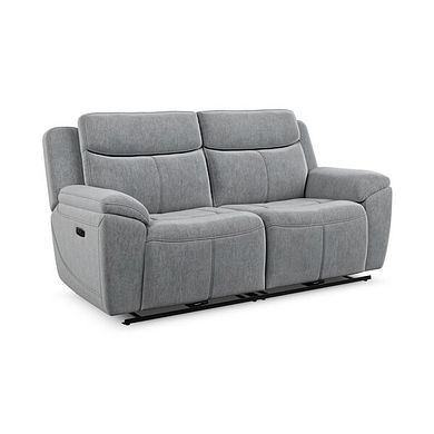 Hadley 3 Seater Electric Recliner Sofa with Power Headrests  in Amigo Granite Fabric