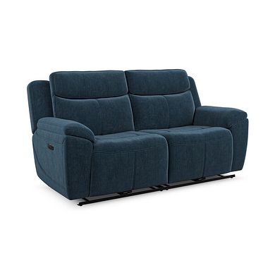 Hadley 3 Seater Electric Recliner Sofa with Power Headrests  in Amigo Navy Fabric