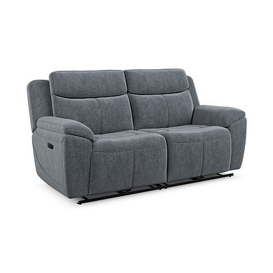Hadley 3 Seater Electric Recliner With Power Headrest in Amigo Coal Fabric
