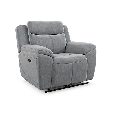 Hadley Electric Recliner Armchair with Power Headrest  in Amigo Granite Fabric