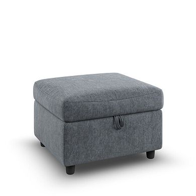 Hadley Footstool in Amigo Coal Fabric