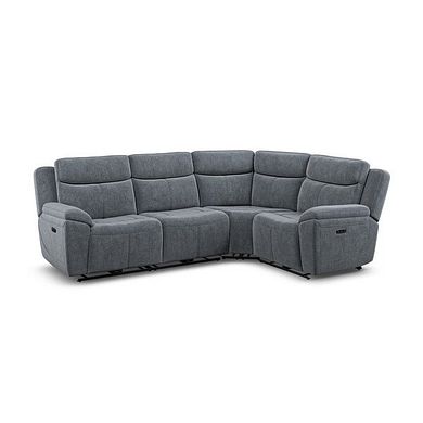 Hadley Left Hand Corner Electric Recliner Sofa with Power Headrests  in Amigo Coal Fabric