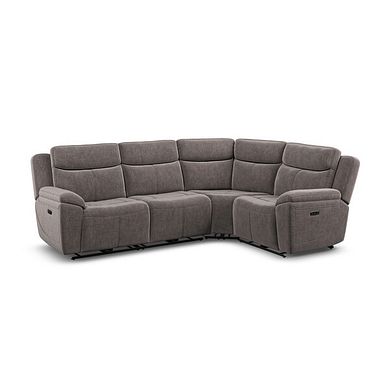 Hadley Left Hand Corner Electric Recliner Sofa with Power Headrests  in Amigo Cocoa Fabric