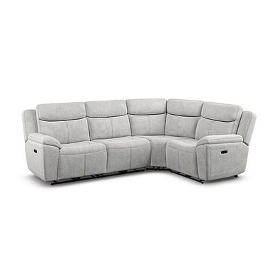 Hadley Left Hand Corner Electric Recliner Sofa with Power Headrests  in Amigo Dove Fabric