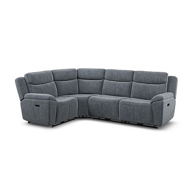 Hadley Right Hand Corner Electric Recliner Sofa with Power Headrests  in Amigo Coal Fabric