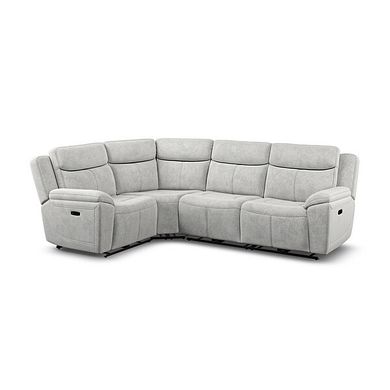 Hadley Right Hand Corner Electric Recliner Sofa with Power Headrests  in Amigo Dove Fabric