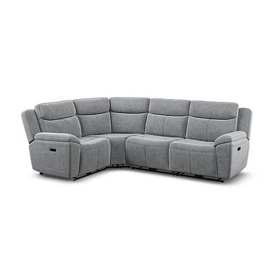 Hadley Right Hand Corner Electric Recliner Sofa with Power Headrests  in Amigo Granite Fabric