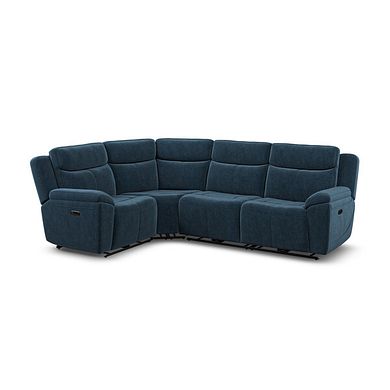 Hadley Right Hand Corner Electric Recliner Sofa with Power Headrests  in Amigo Navy Fabric