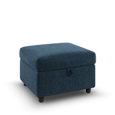 Hadley Storage Footstool in Amigo Navy Fabric