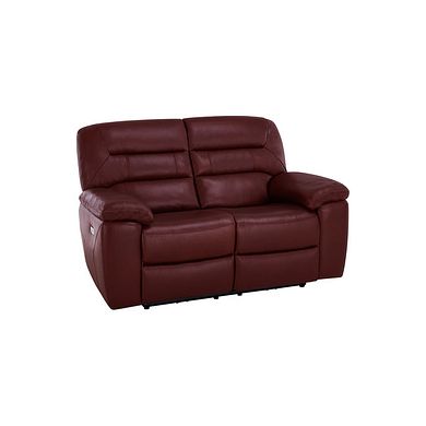 Hastings 2 Seater Electric Recliner Sofa in Burgundy Leather