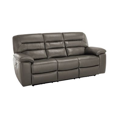 Hastings 3 Seater Electric Recliner Sofa in Dark Grey Leather
