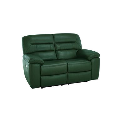 Hastings 2 Seater Electric Recliner Sofa in Green Leather
