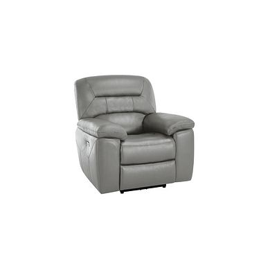 Hastings Electric Recliner Armchair in Light Grey Leather